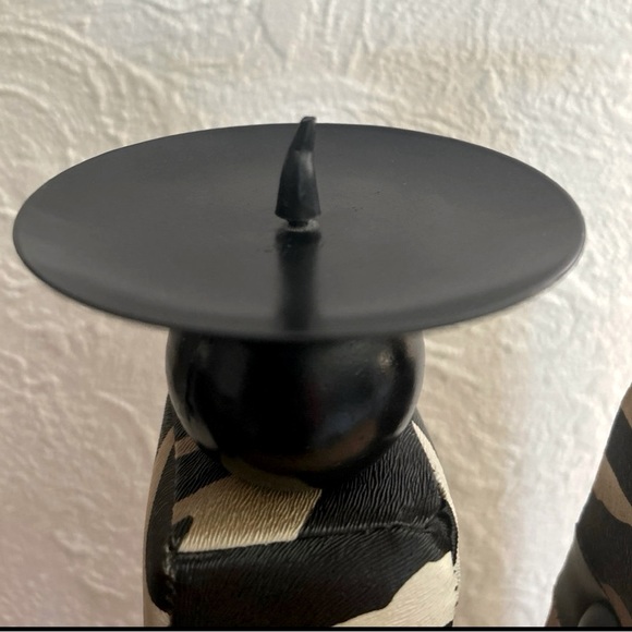 Pair of Zebra Pillar Candle Stands - Picture 11 of 11
